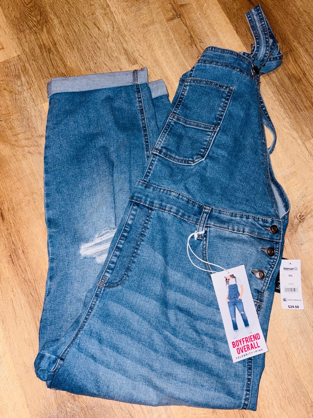Denim Boyfriend Overalls - Medium Blue